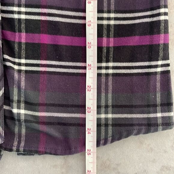KUHL women’s purple and black plaid flannel long sleeve shirt size Small - Picture 15 of 16
